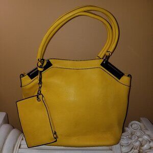 Black Rivet Yellow Leather